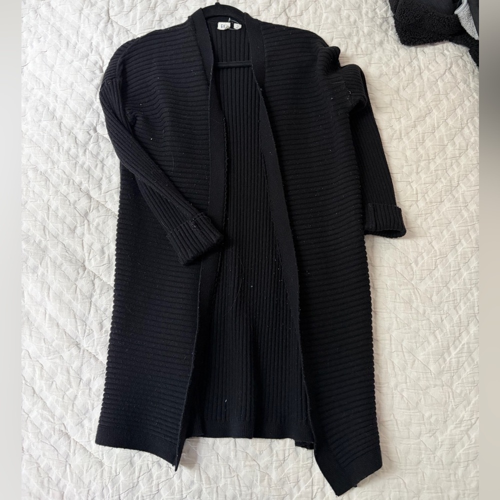GAP Black Ribbed Cardigan